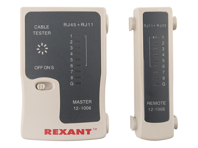 Купить Тестер Кабеля RJ-45+RJ-11 REXANT - 468 (REXANT) (12-1006)