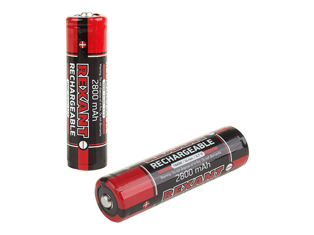 Купить Аккумулятор Rexant 18650 с защитой Li-ion 2800 mAH 3.7 В блист=1шт (1 шт Блистер) (REXANT) (30-2030-05)