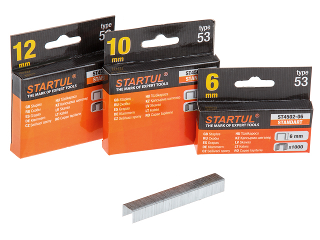Купить Скобы 6мм тип 53 (1000шт) STARTUL STANDART (ST4502-06) (STARTUL)