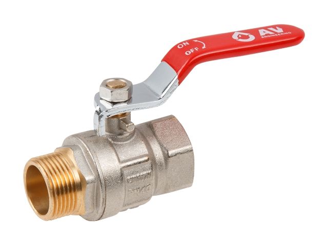 Купить Кран шаровый 3/4" нар.-вн. ручка PN40, AV Engineering (AV Engineering) (AVE091034)