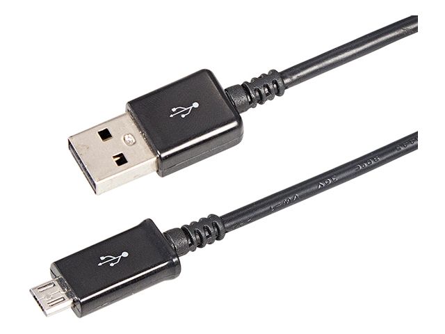 Купить USB кабель microUSB 1 м длинный штекер черный REXANT (REXANT) (18-4268-20)