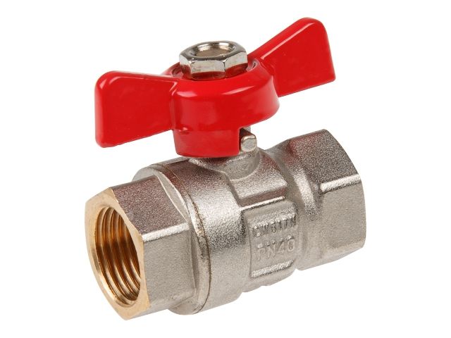 Купить Кран шаровый 1/2" вн.-вн. бабочка PN40, AV Engineering (AV Engineering) (AVE092012)