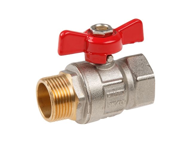 Купить Кран шаровый 3/4" нар.-вн. бабочка PN40, AV Engineering (AV Engineering) (AVE093034)