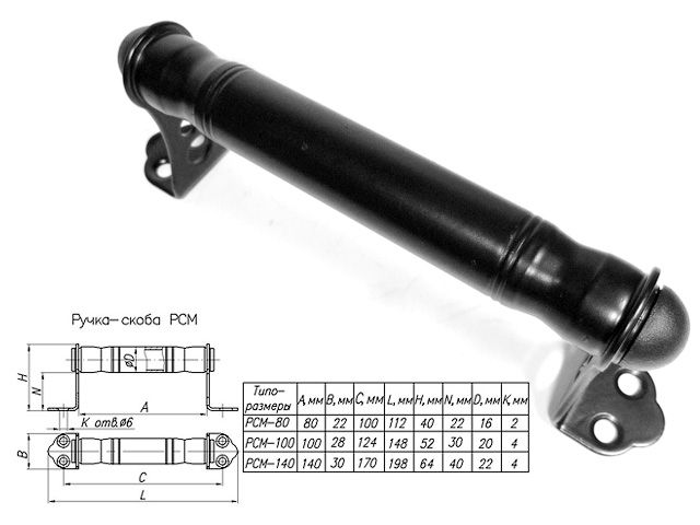 Купить Ручка-скоба 140 мм металлическая, черн.мат. STARFIX (STARFIX) (SMP-10723-1)