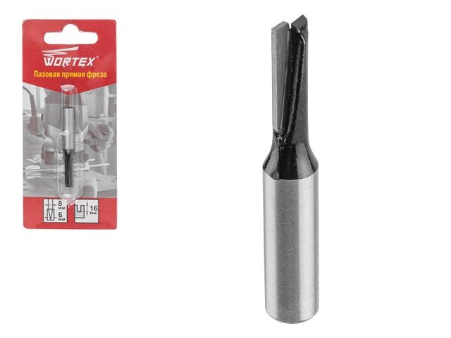 Купить Фреза пазовая прямая 6х16 мм WORTEX (WORTEX) (MCAA061618)