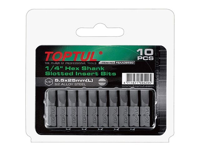 Купить Насадка шлицевая 1,0x5,5x25мм 10шт блистер TOPTUL (TOPTUL) (FSAA085EG)