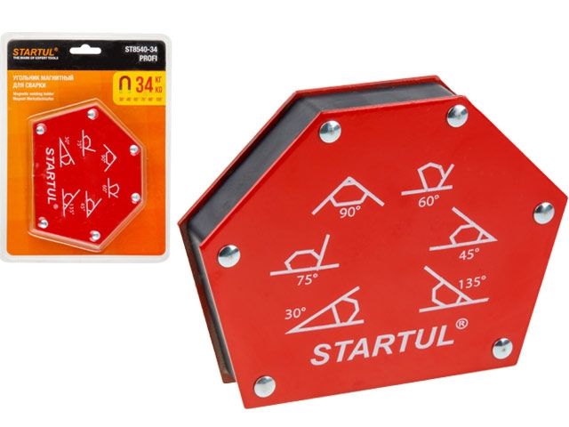 Купить Угольник магнитный для сварки 34кг STARTUL PROFI (ST8540-34) (струбцина магнитная) (STARTUL)