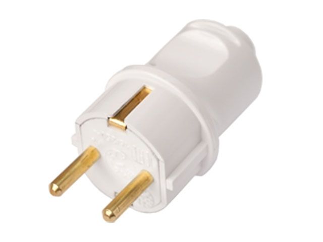 Купить Вилка (с/з, 16А, 250В) белая, BYLECTRICA (BYLECTRICA) (В16-379)
