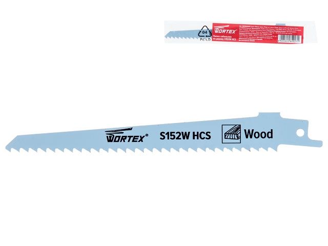 Купить Пилка сабельная по дереву S152W (1 шт.) WORTEX высокоуглеродистая сталь HCS, 150 мм длина (пропил прямой, грубый, для базовых работ) (WORTEX) (SSB1506H0018)
