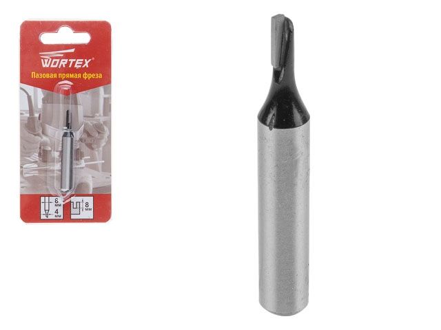 Купить Фреза пазовая прямая 4х8 мм WORTEX (WORTEX) (MCAA040818)