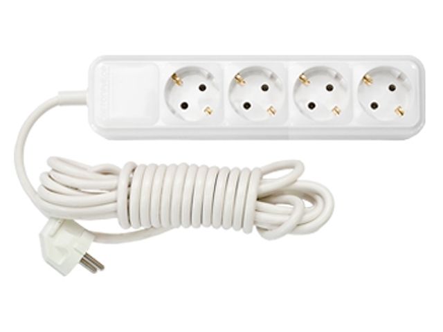 Купить Удлинитель бытовой 3,5м (4 роз., 3.7кВт, с/з, ПВС 3х1,5) BYLECTRICA (Макс. мощность - 3700 Вт, ток - 16А) (BYLECTRICA) (У16-3293.5м)