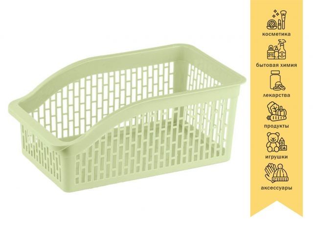 Купить Корзинка 26х15х12 см, KLINKO, зеленая, PERFECTO LINEA (PERFECTO LINEA) (43-216200)