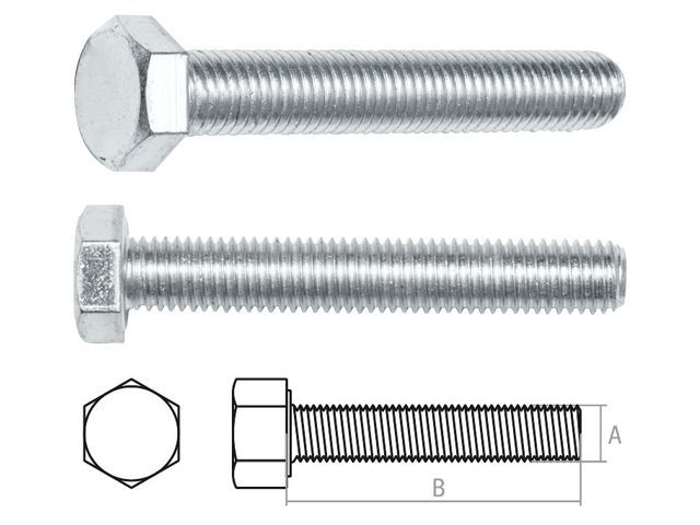 Купить Болт М16х45 мм шестигр., цинк, кл.пр. 8.8, DIN 933 (20 кг) STARFIX (STARFIX) (SM-80612-20)