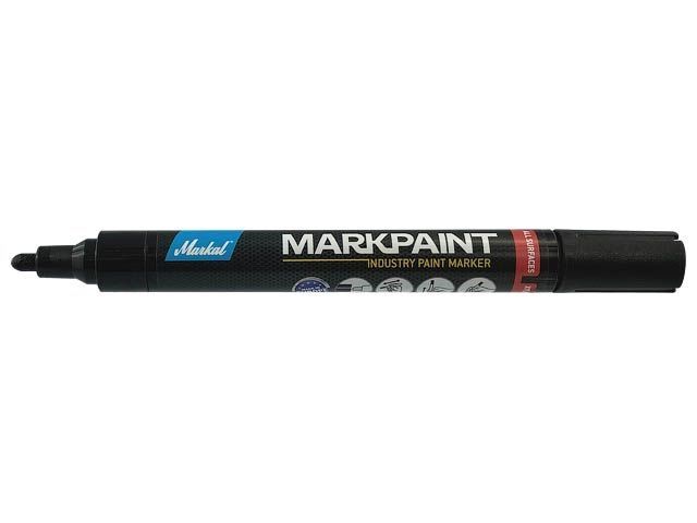 Купить Маркер промышл. перманентный на основе жидк. краски MARKAL MARKPAINT ЧЕРНЫЙ (Толщина линии 2 мм. Цвет черный) (MARKAL) (97523)