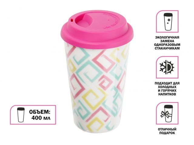 Купить Кружка керамическая, 400 мл, Геометрия, PERFECTO LINEA (PERFECTO LINEA) (30-540230)