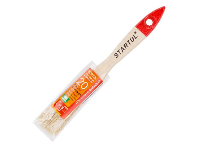 Купить Кисть плоская 3/4"-20мм STARTUL STANDART+ (покраска стен и фасадов, флейцевая малярная, все типы ЛКМ, удлиненная щетина, утолщенная рукоять) (STARTUL) (ST0100-20)