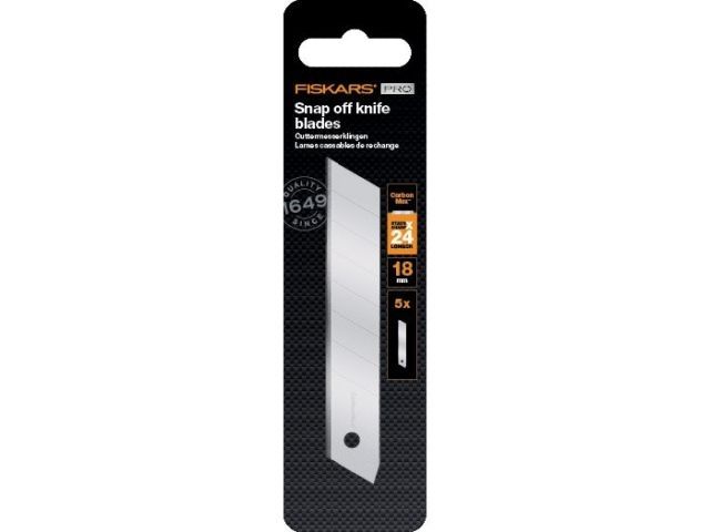 Купить Лезвия сменные для ножа 18мм 5шт. CarbonMax FISKARS (FISKARS) (1027232)
