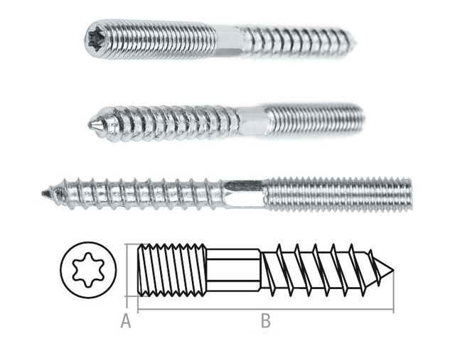 Купить Шуруп-шпилька М10х180 мм (50 шт в карт.уп.) STARFIX (STARFIX) (SM-18034-50)
