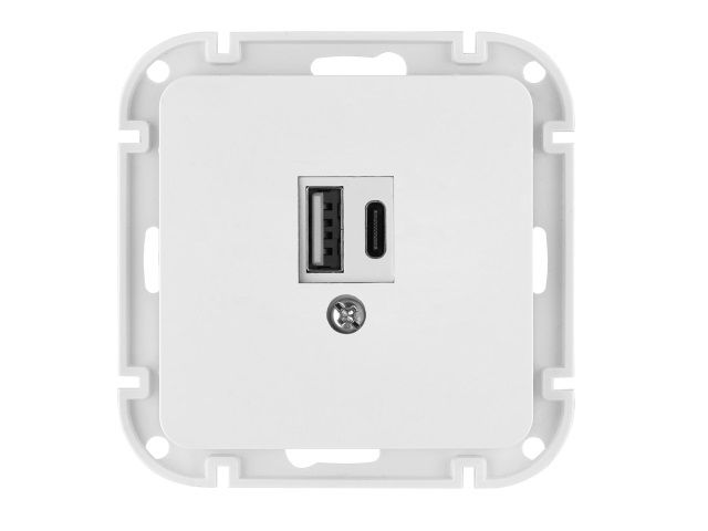 Купить Розетка с двумя USB-разъемами (узел, скрытая) белая, Astrum Bylectrica (BYLECTRICA) (РП5-6561)