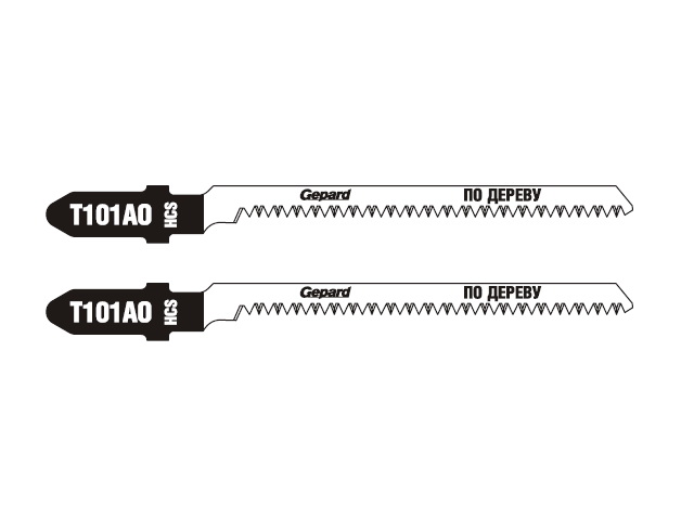 Купить Пилка лобз. по дереву T101AO (2 шт.) GEPARD (пропил криволинейный, тонкий, аккуратный и чистый рез) (GEPARD) (GP0614-07)