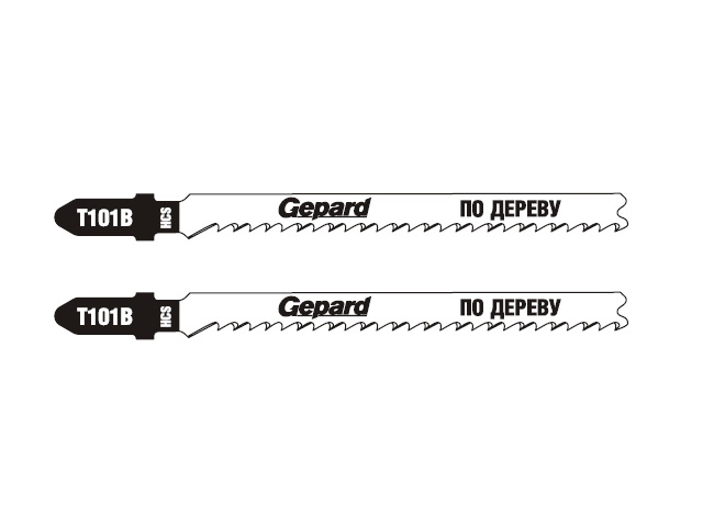 Купить Пилка лобз. по дереву T101B (2 шт.) GEPARD (пропил прямой, тонкий, аккуратный и чистый рез) (GEPARD) (GP0625-08)
