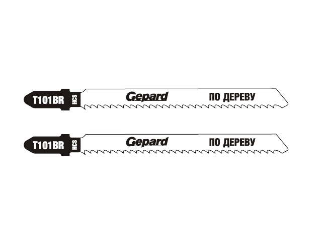 Купить Пилка лобз. по дереву T101BR (2 шт.) GEPARD (пропил прямой, тонкий, аккуратный и чистый рез) (GEPARD) (GP0625-09)