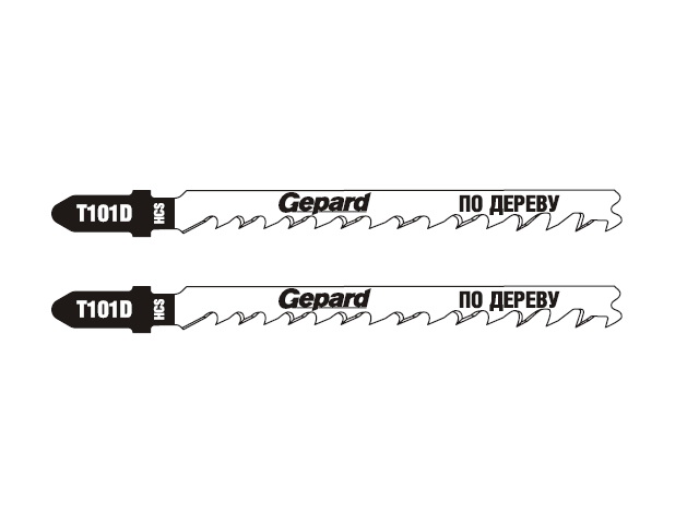Купить Пилка лобз. по дереву T101D (2 шт.) GEPARD (пропил прямой, тонкий, аккуратный и чистый рез) (GEPARD) (GP0640-10)