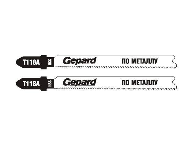 Купить Пилка лобз. по металлу T118А (2 шт.) GEPARD (пропил прямой, тонкий, для листового металла) (GEPARD) (GP0612-01)