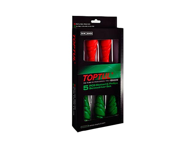 Купить Набор отверток 5шт ударных пластм.рукоятка TOPTUL (TOPTUL) (GAAE0509)