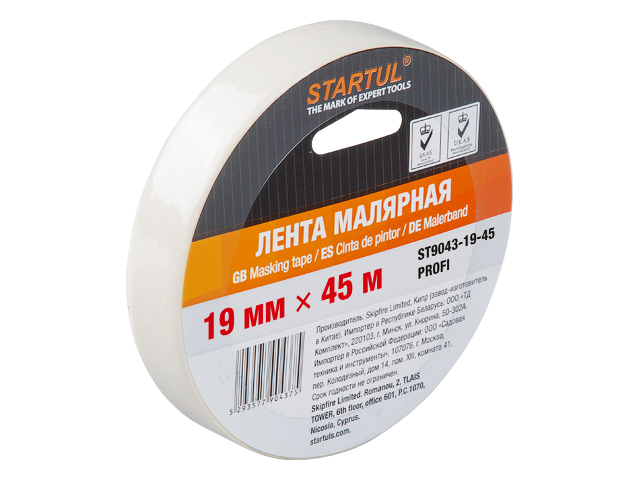 Купить Лента малярная 19ммх45м STARTUL PROFI (ST9043-19-45), белая (STARTUL)