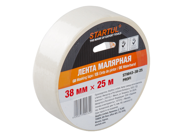 Купить Лента малярная 38ммх25м STARTUL PROFI (ST9043-38-25), белая (STARTUL)