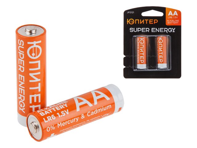 Купить Батарейка AA LR6 1,5V alkaline 2шт. ЮПИТЕР (ЮПИТЕР) (JP2121)