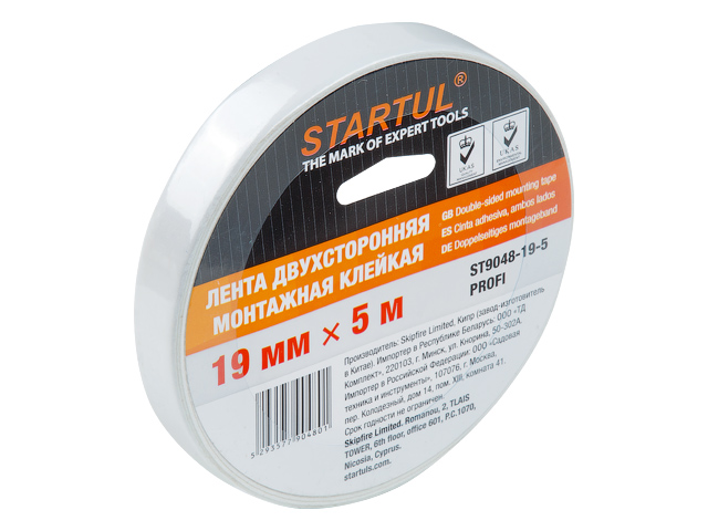 Купить Лента двухсторонняя монтажная клейк. 19ммх5м STARTUL PROFI (ST9048-19-5) (Скотч двусторонний) (STARTUL)