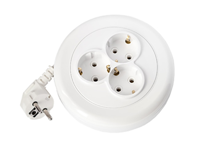 Купить Удлинитель на катушке 2,5м (3 роз., 2.5кВт, с/з, ПВС 3х1) Bylectrica (BYLECTRICA) (У10-3702.5м)