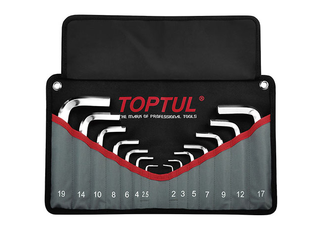 Купить Набор ключей шестигр. 2-19мм 14шт (черное полотно) TOPTUL (TOPTUL) (GPAQ1401)