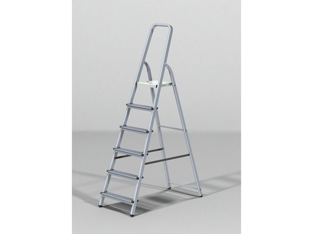 Купить Лестница-стремянка алюм. 125 см 6 ступ. 4,4кг PRO STARTUL (ST9940-06) (Размеры профиля: Передний каркас 40х20х1, Задний каркас 30х20х1) (PRO STARTUL)